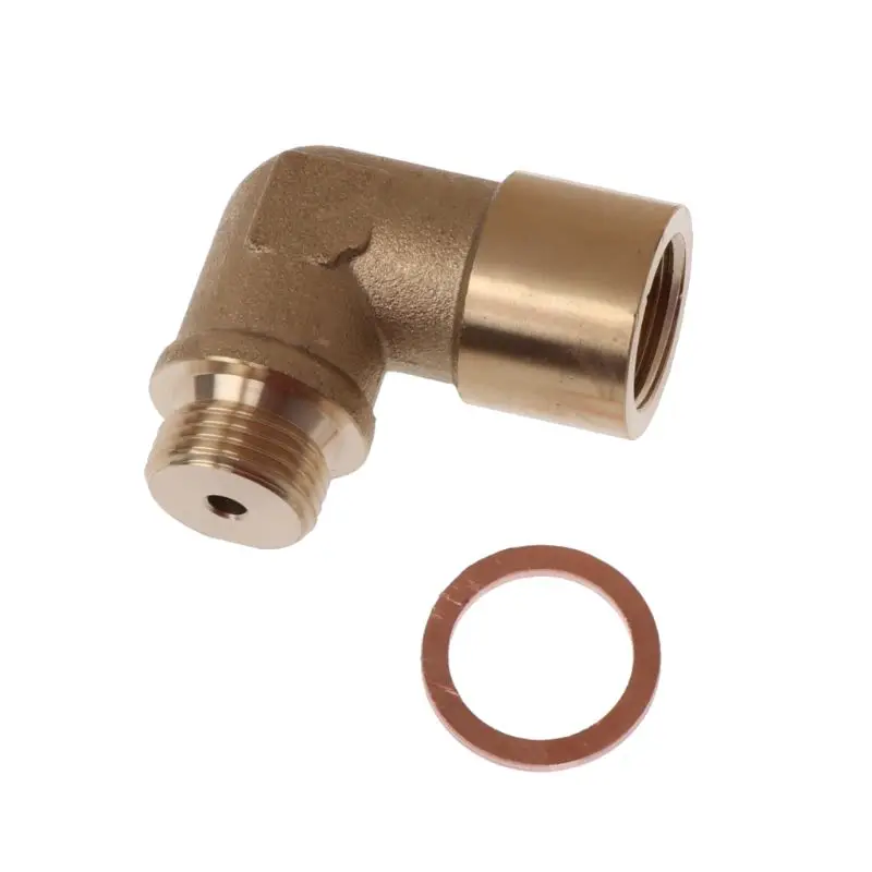 

M18x1.5 O2 Oxygen Sensor Lambda Extender Spacer For Decat Hydrogen Brass 90 Degree #425
