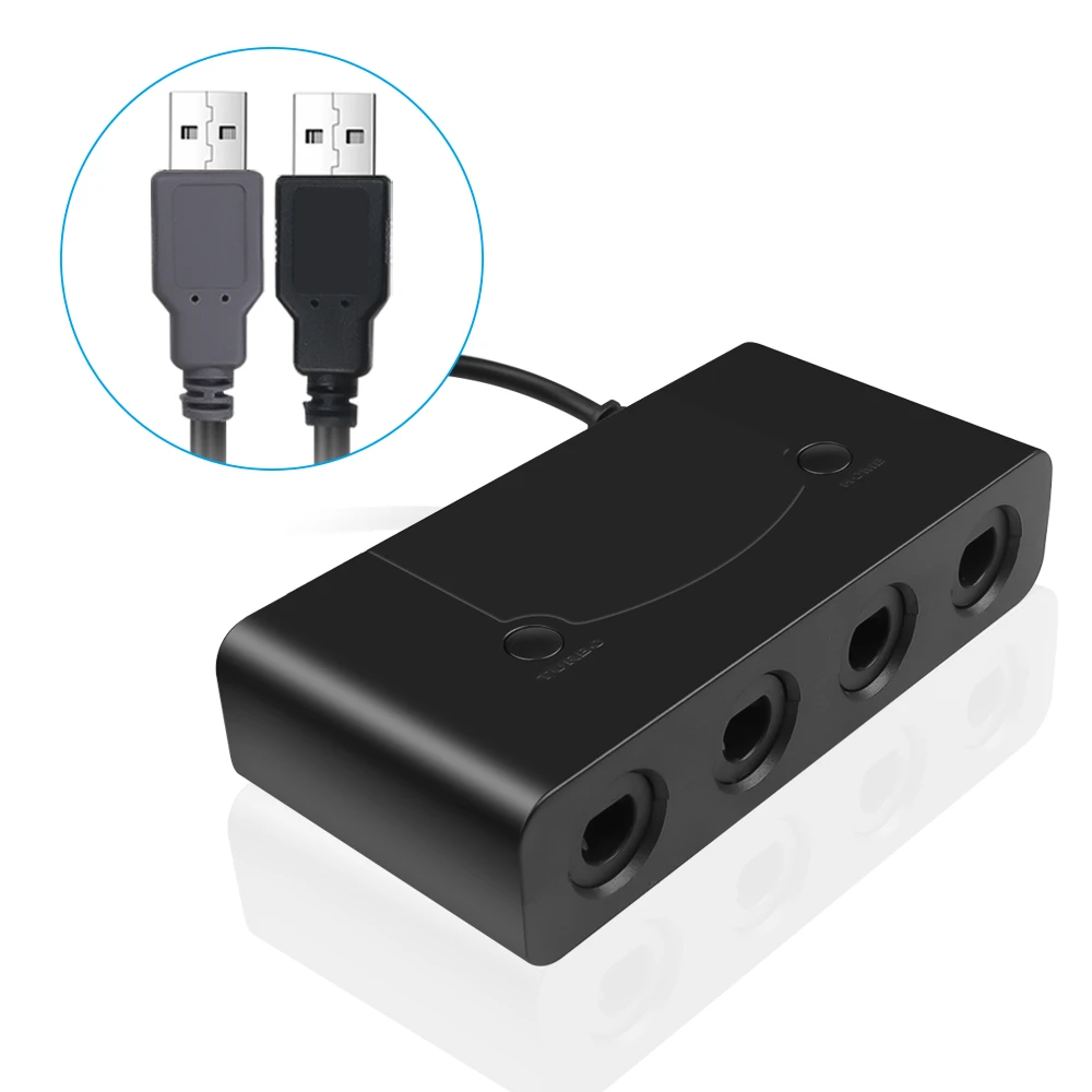 Hot Usb Adapter Converter 4 Ports For Wii U Pc Switch Converter For Pc Game Accessory For Gamecube Controllers Gamepads Aliexpress