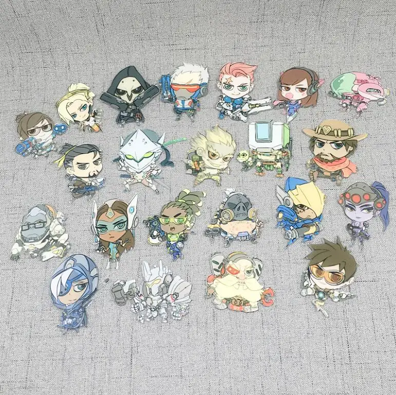 

Cute cartoon OVERWATCH series fridge magnets High grade acrylic fridge magnets OW fridge magnets Refrigerator decoration