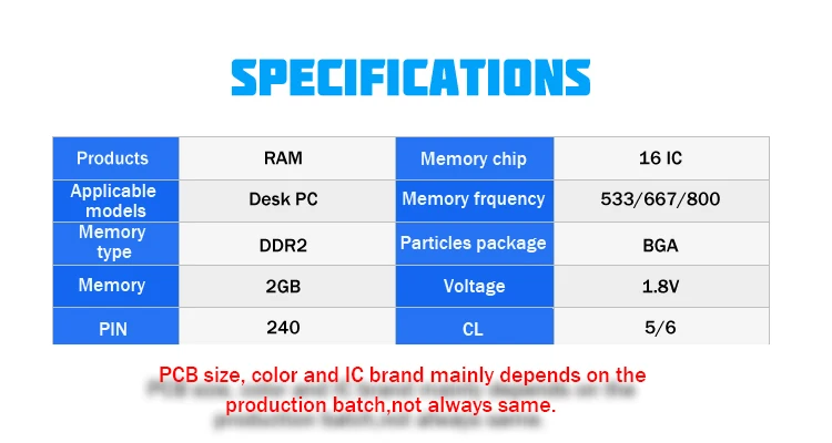 Новая оперативная память ddr2 2 ГБ 4 ГБ 800 МГц Dimm PC2-6400 память для Intel AMD Материнская плата совместима 2 Гб DDR2 667 МГц 533 МГц