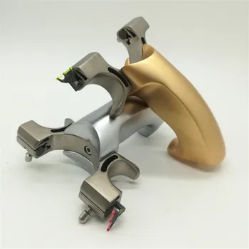 

Slingshot Hunting Catapult Stainless Steel head +Aluminum alloy handle Outdoor Shooting Sling Shot with Flat Rubber Band