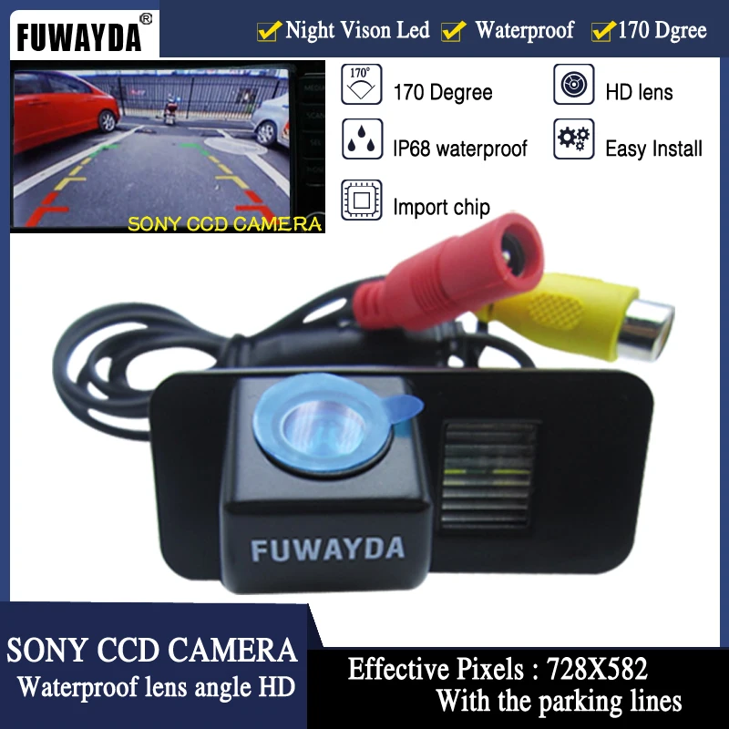 FUWAYDA парковочная камера заднего вида SONY CCD с парковочными линиями для FORD MONDEO FIESTA