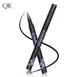 QIC прохладный черный карандаш для глаз Водонепроницаемый длительный Eye Liner составляют жидкий карандаш для глаз Fine Liner Идеальный стерео