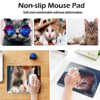 

Mouse Pad Cute Cat Picture Anti-Slip Laptop PC Mice Pad Mat Mouse pads For Optical Laser Mouse Gamer Mousepad 180x220x2mm