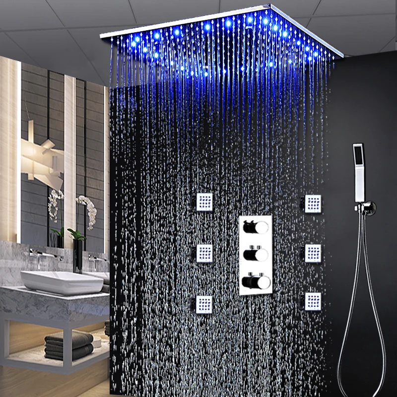Bathroom 4 Functions Shower Panel Set Ceiling Large ...