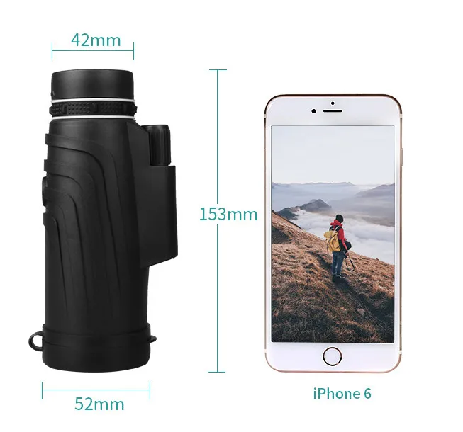 50x52 High Quality Monocular Powerful telescope Great Handheld Military HD Professional Spotting Scope for outdoor Hunting
