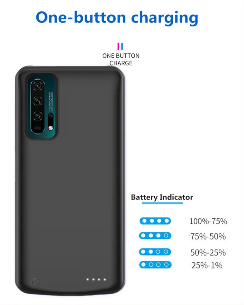 6500 мА/ч высококачественный Ультратонкий чехол для зарядного устройства для huawei Honor 20 Pro, внешний аккумулятор с зажимом для задней панели, чехол для зарядного устройства