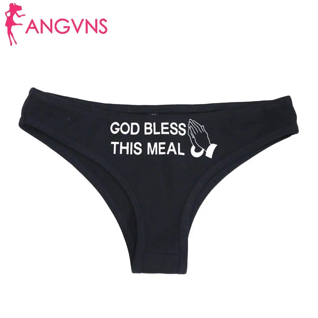 

Women Casual Cotton Letter Pattern Medium Waist Elastic Underwear