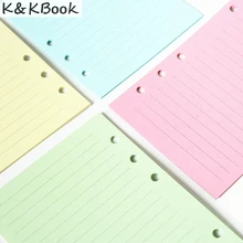 K& KBOOK карамельный цвет радуги, внутренняя бумага для спирального блокнота А5 А6, материал escolar papelaria, школьные принадлежности