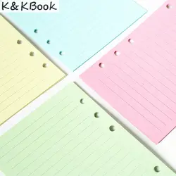 K & Kbook яркие радужные Цвет binder внутренняя Бумага для ядра спираль Тетрадь A5 A6 материал Эсколар papelaria школьные принадлежности