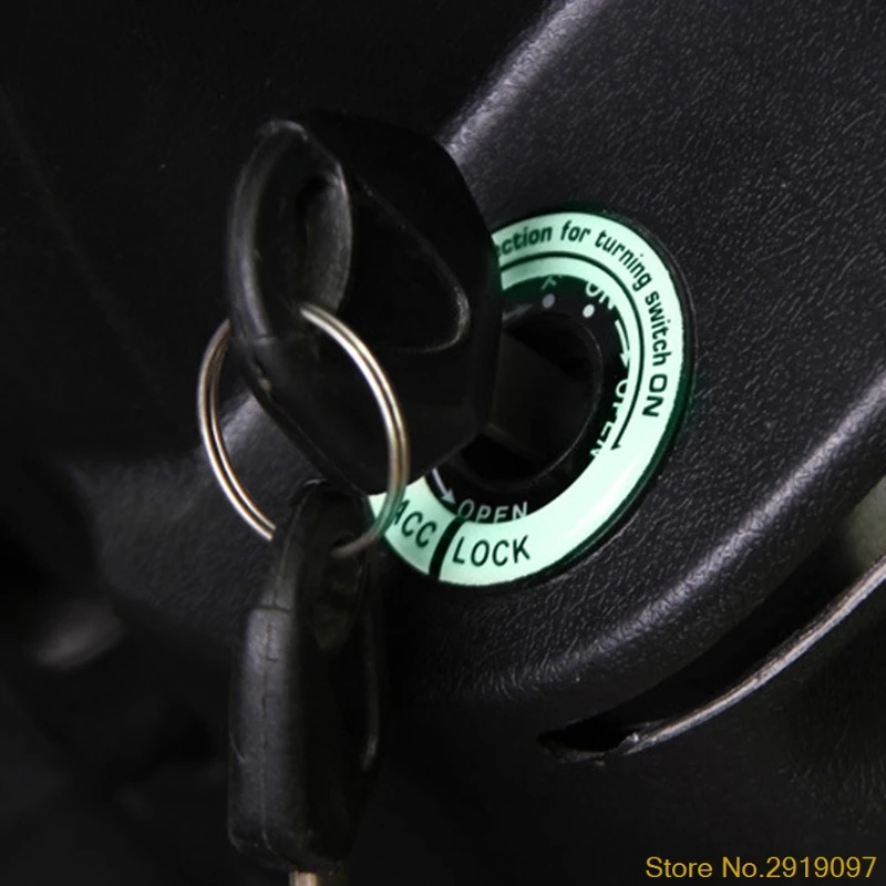 

Car Glow Key Ring Hole Sticker Lumunous Ignition Switch Cover Motorcycle Decal