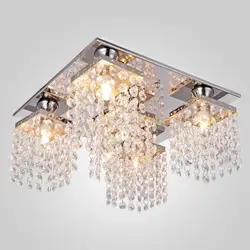 5 головок современного потолочный светильник Элегантный Crystal Light дома декоративные лампы современный светильник освещение не включены