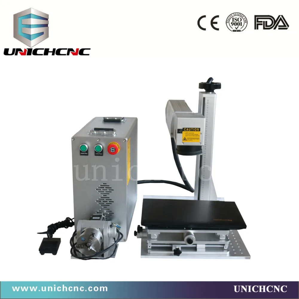 UNICHCNC Raycus IPG CAS волоконная Марка мощности 50 Вт лазерная маркировочная машина |
