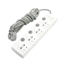 Главная 9.8Ft Кабель АС ЕС США Тип Сокета 4 Outlet Power Strip 2500 Вт 250В АС Plug