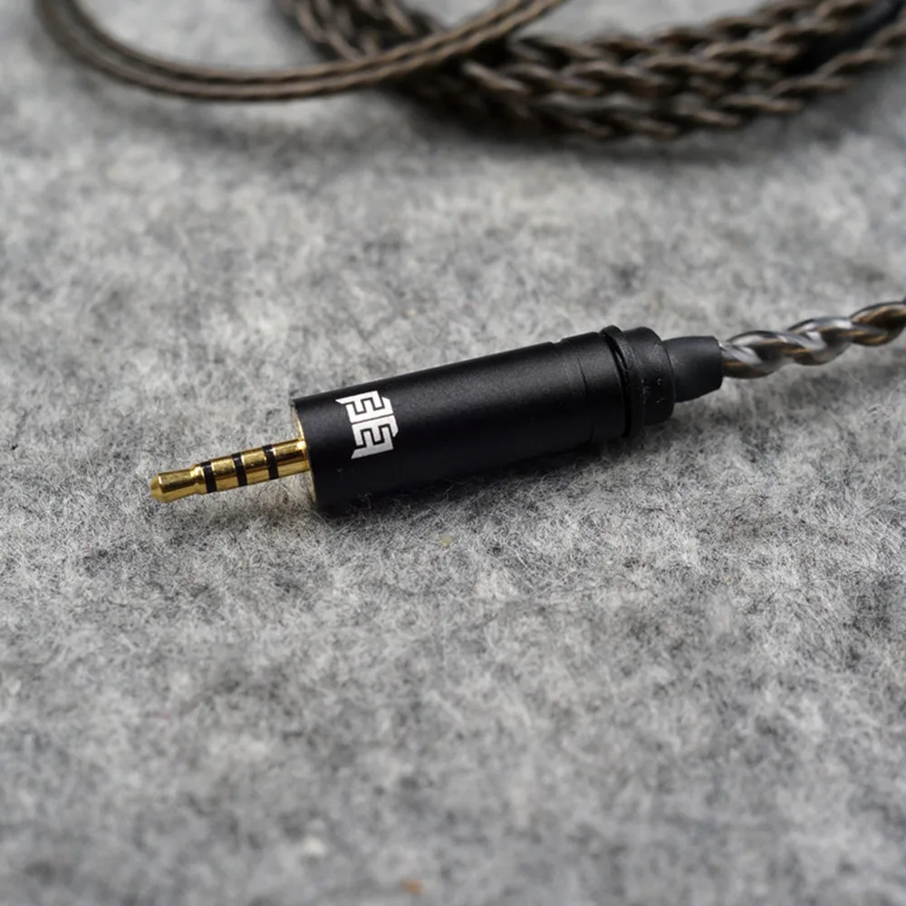 Fone de Ouvido Cabo para F7200 Plug Oxigênio Livre Cobre Prata Chapeado Cabos Mmcx Alta Fidelidade Equilíbrio F4100 F3100 Er4sr Er4xr 2.5mm - 3.5mm 1.2m - Image 3
