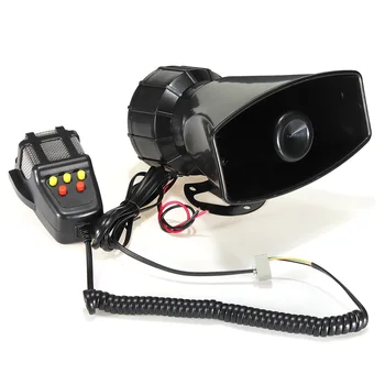 

12V Trumpets Horn Speaker Microphone Auto Moto 105db Cow + Sirens + Songs