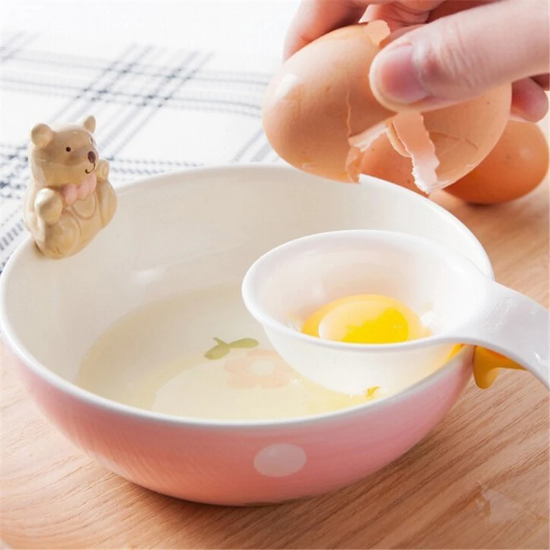 

Mini Egg Yolk White Separator Plastic With Silicone Holder Household Kitchen Cooking Gadget Sieve Apparatus Tool