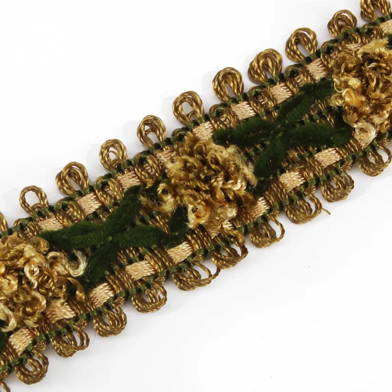 Braided Ribbon Applique Lace Fabric Trim Embroidred Motif bing Tape