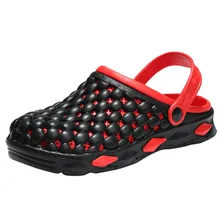 SAGACE/Модная Летняя мужская Повседневная пляжная обувь с дырками; дышащие нескользящие легкие уличные удобные тапочки разных цветов