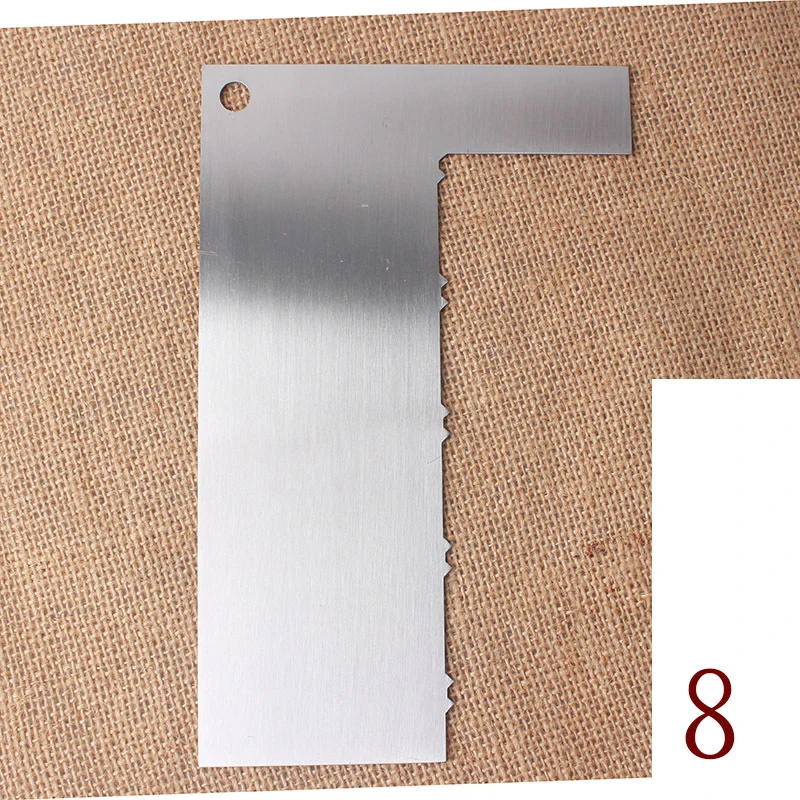 Stainless Steel Fondant Scraper Different Shapes Baking Pastry Spatulas Cream Scraper Cake Smoother Butter Knife Dough Cutter 9