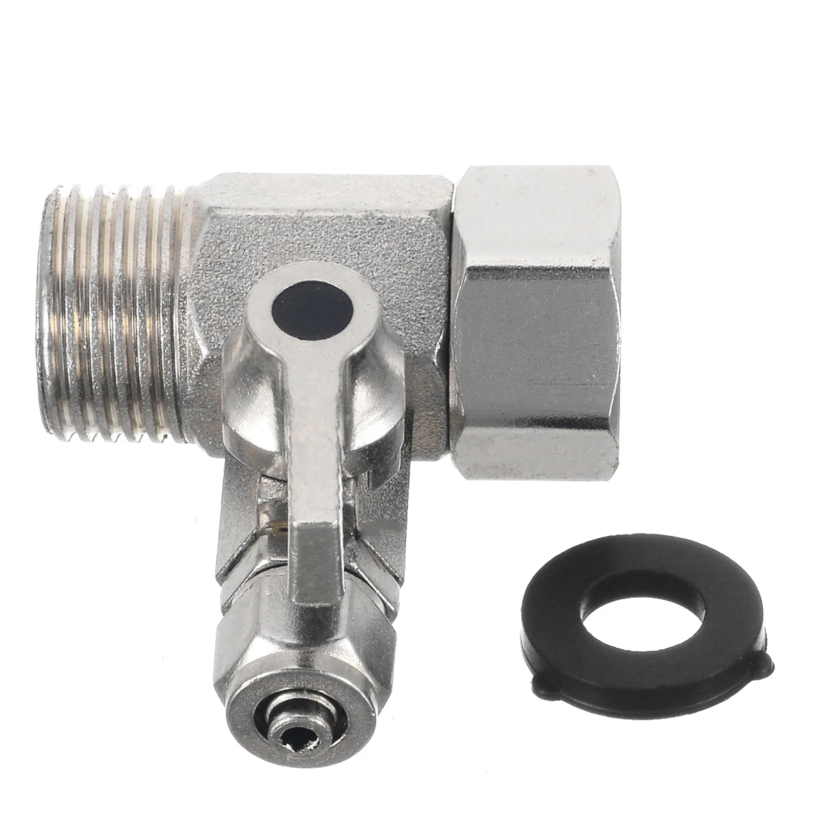 RO Feed Water Adapter 1/2'' to 1/4'' with Shut-off Ball Valve Tap Tee Connector Faucet Tap Plumbing Tool