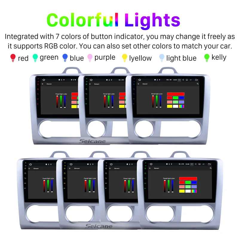 Excellent Seicane GPS Head Unit For Ford Focus 2 2004-2011 10.1 inch Android 9.0 Touchscreen Car Radio WiFi Touchscreen Multimedia Player 4