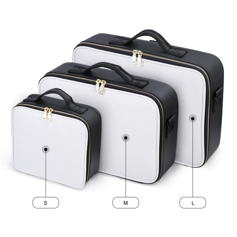 Newest Hot Luxury Cosmetic Organizer Box Case Makeup Bag Travel Beauty Professional Display Portable Artist Cosmetic Bags