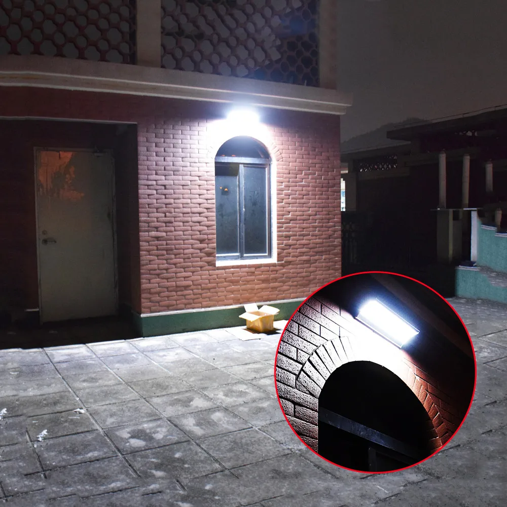 Jardim ao ar Livre do Diodo Emissor de Luz Sensor de Movimento Movido a Energia Solar do Diodo Emissor de Luz de Alumínio Lâmpada de Parede Solar Radar 24 e 48 e 60 de Alumínio Arc shaped à Prova d' Água 14 China solar lamp Suppliers