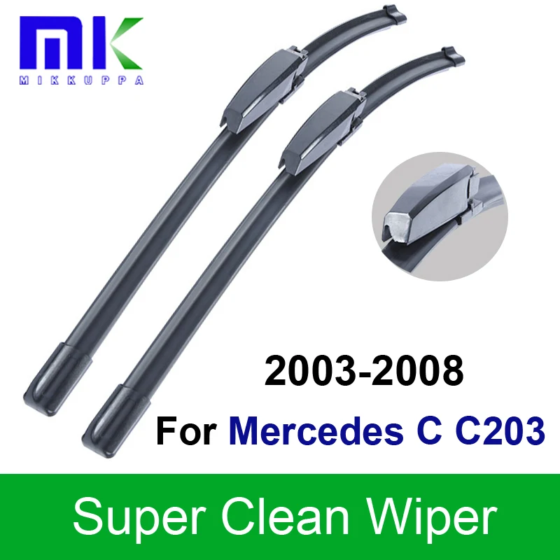 Mercede C-Class Models 2003 To 2007 Heyner Germany Aeroflat Hybrid Windscreen Wiper Blades 2222 Front Replacement Set HH2222CL 