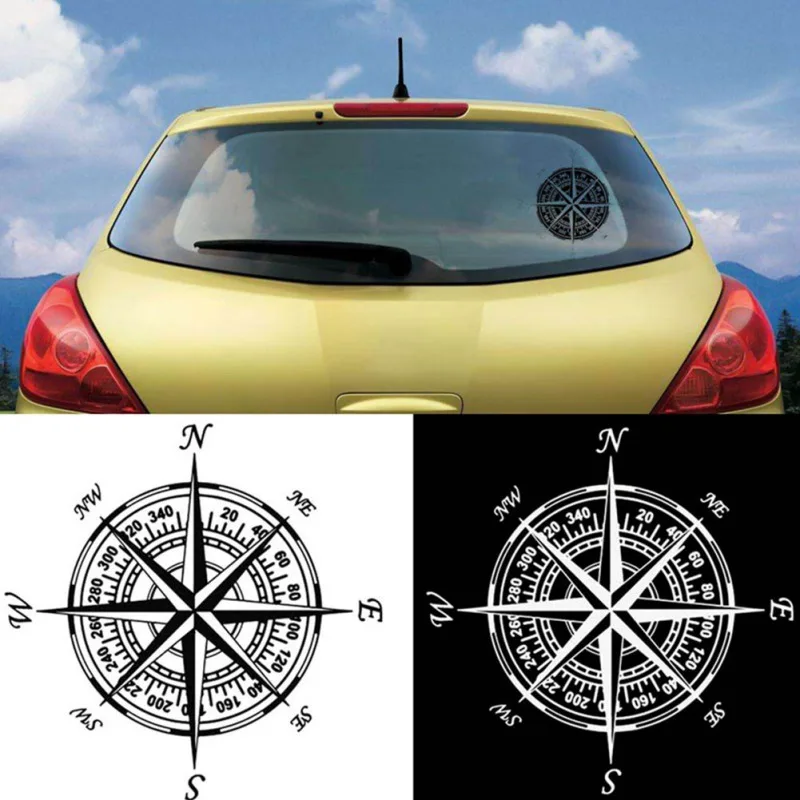 

20cm*20cm Poker Graphics Compass 3D Funny Nautical Navigate Vinyl Car-styling Decal Motorcycle Car Sticker