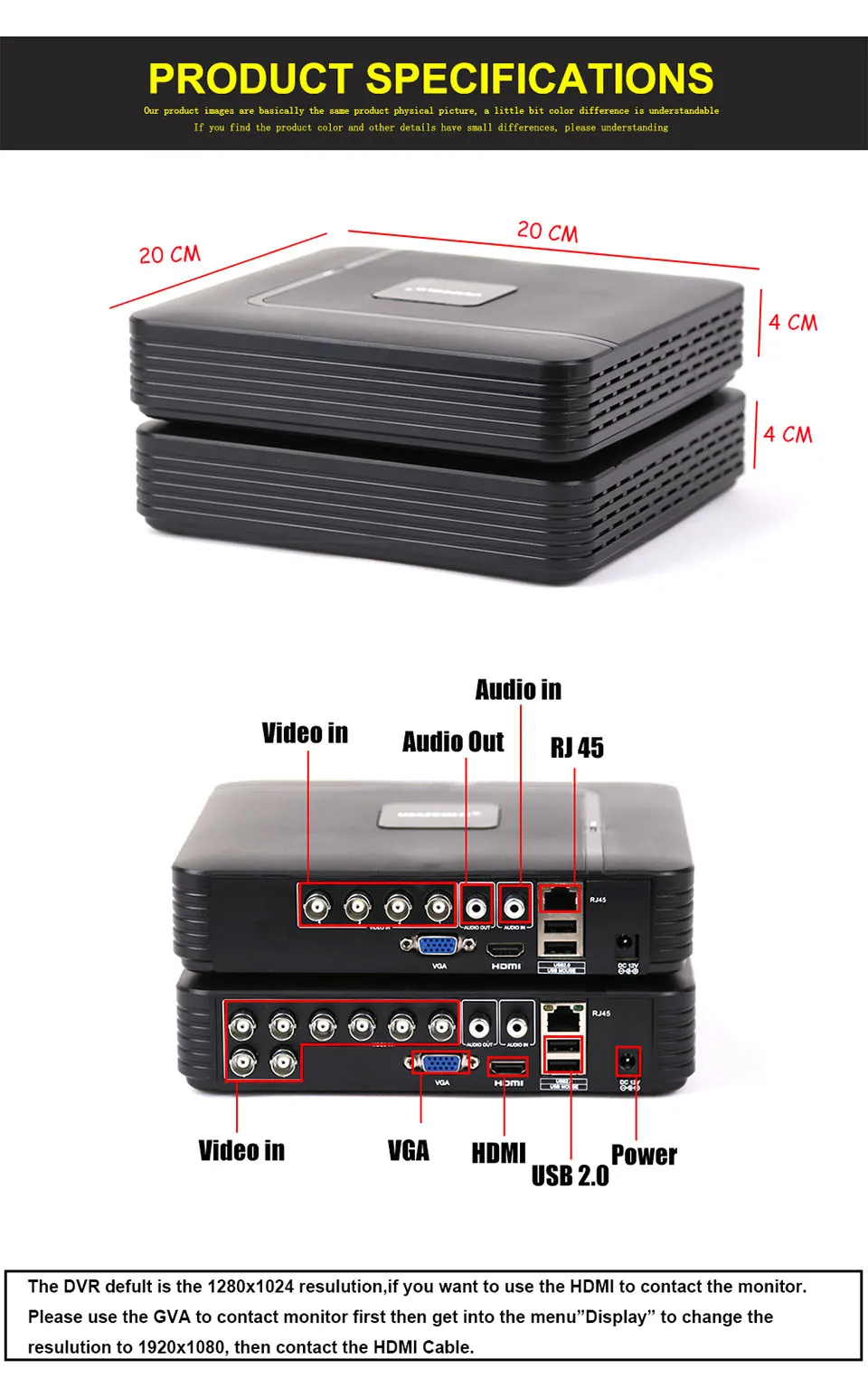 4Ch/8CH 1080N Hybrid 5-в-1 AHD DVR(1080P NVR+ 1080N AHD+ 960H аналоговый+ TVI+ CVI) по сканированию qr-кода удаленного просмотра домашней безопасности Системы