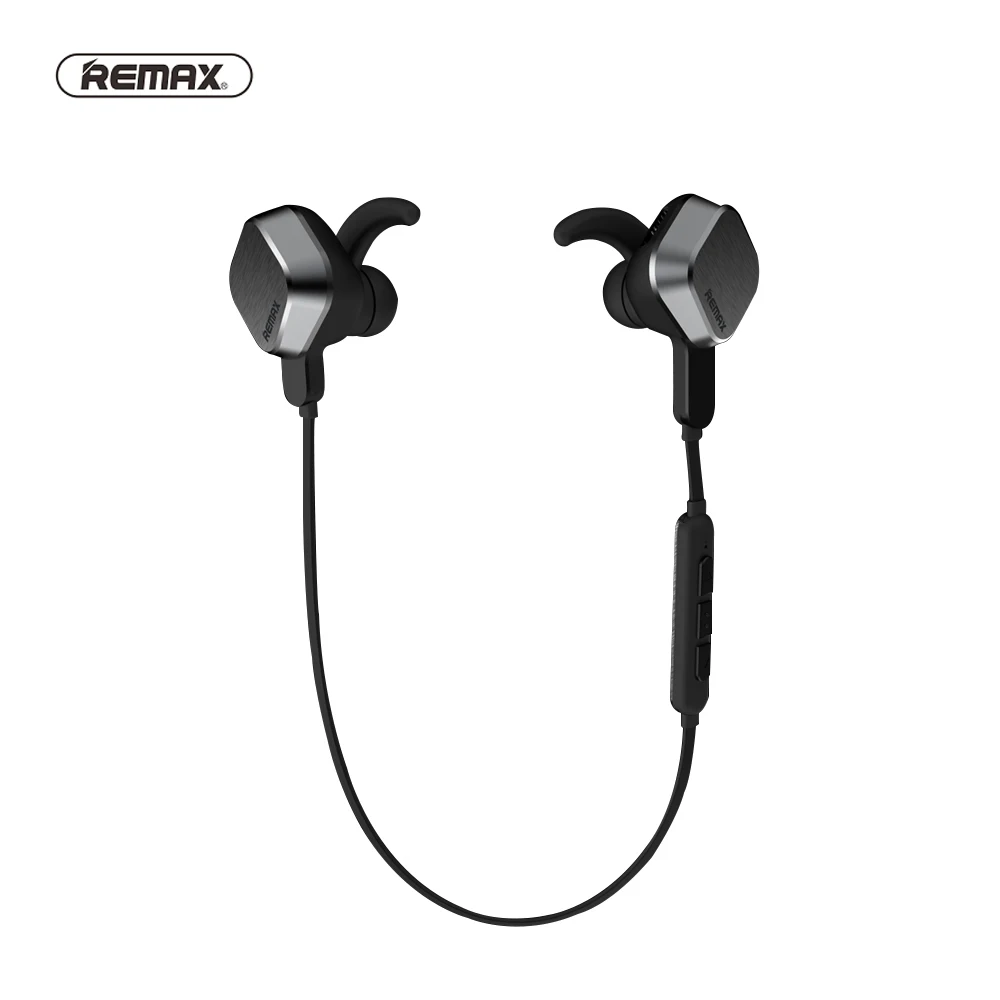 Remax S2 магнит Спорт Bluetooth гарнитура Беспроводной белые наушники с микрофоном Музыка четкая Громкость+ оригинальная посылка для IOS и Android - Цвет: Black