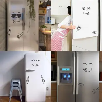 Fridge sticker funny small stickers refrigerator cabinet door sticker personalized creative kitchen wall stickers