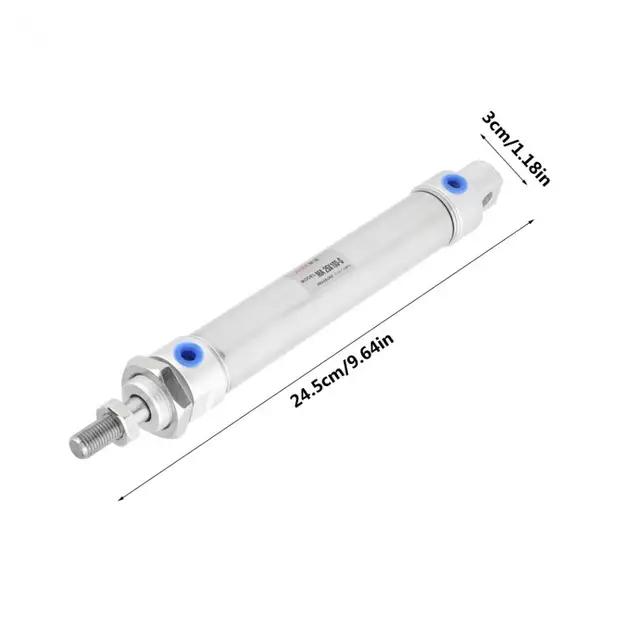 1 Pcs Stainless Steel 25mm Bore100mm Stroke Single Rod Mini Pneumatic Air Cylinder
