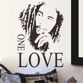 

Marley one love vinyl wall sticker reggae music mural separable poster music lover home art design decoration 2YY2