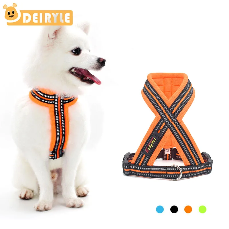 

Comfort Breathable Nylon Puppy Dog Harness No Pull Adjustable Safety Heavy Duty Reflective Small Medium Large Dogs Harness Vest