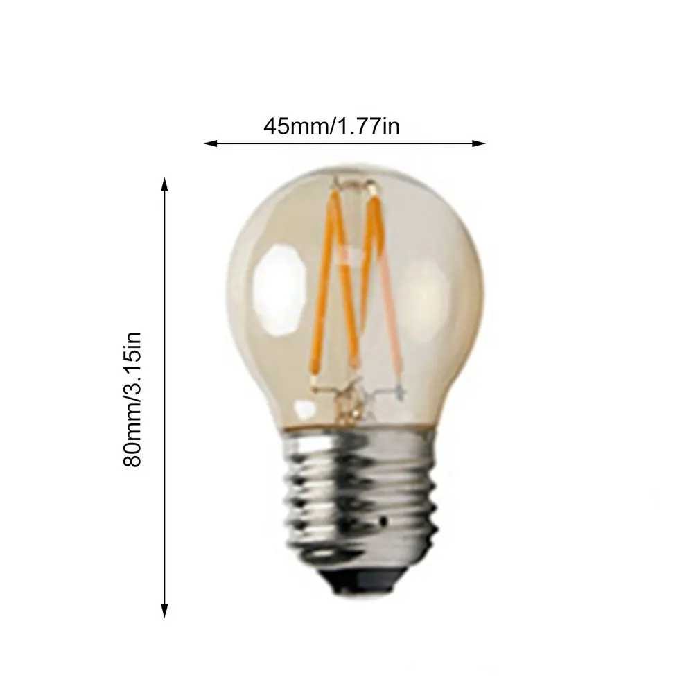 4 Вт/3 Вт G45 E27 светодиодный светильник светодиодный лампочка Ретро Эдисона прозрачное Янтарное покрытие светодиодный нити антикварная винтажная стеклянная лампа настраиваемый светильник