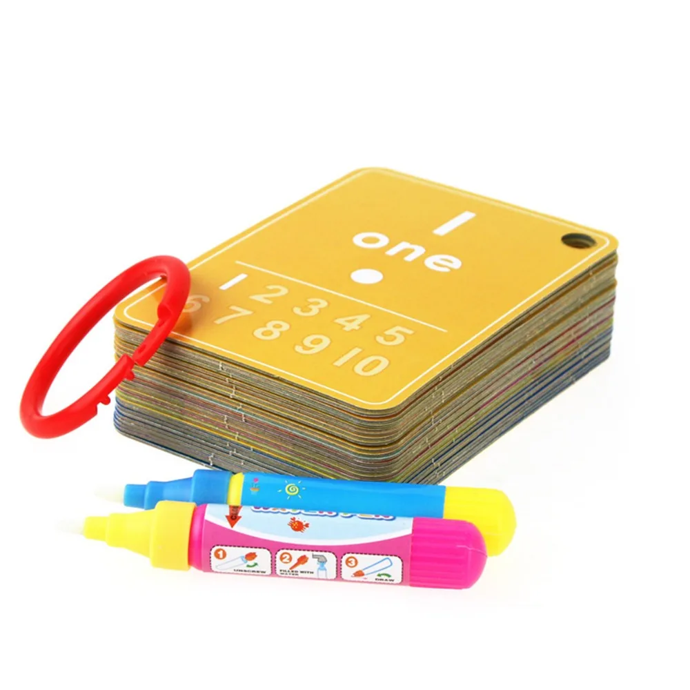 Water Drawing Learning Card With 2 Magic Pen Cool 26pcs/set Painting Card Number Board Coloring Book Educational Drawing Toys Water Drawing Learning Card With 2 Magic Pen Cool 26pcs/set Painting Card Number Board Coloring Book Educational Drawing Toys