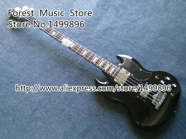 Cheap High-quality Black Electric Bass Guitar 4 String SG Bass Guitar China Rosewood Fingerboard In Stock