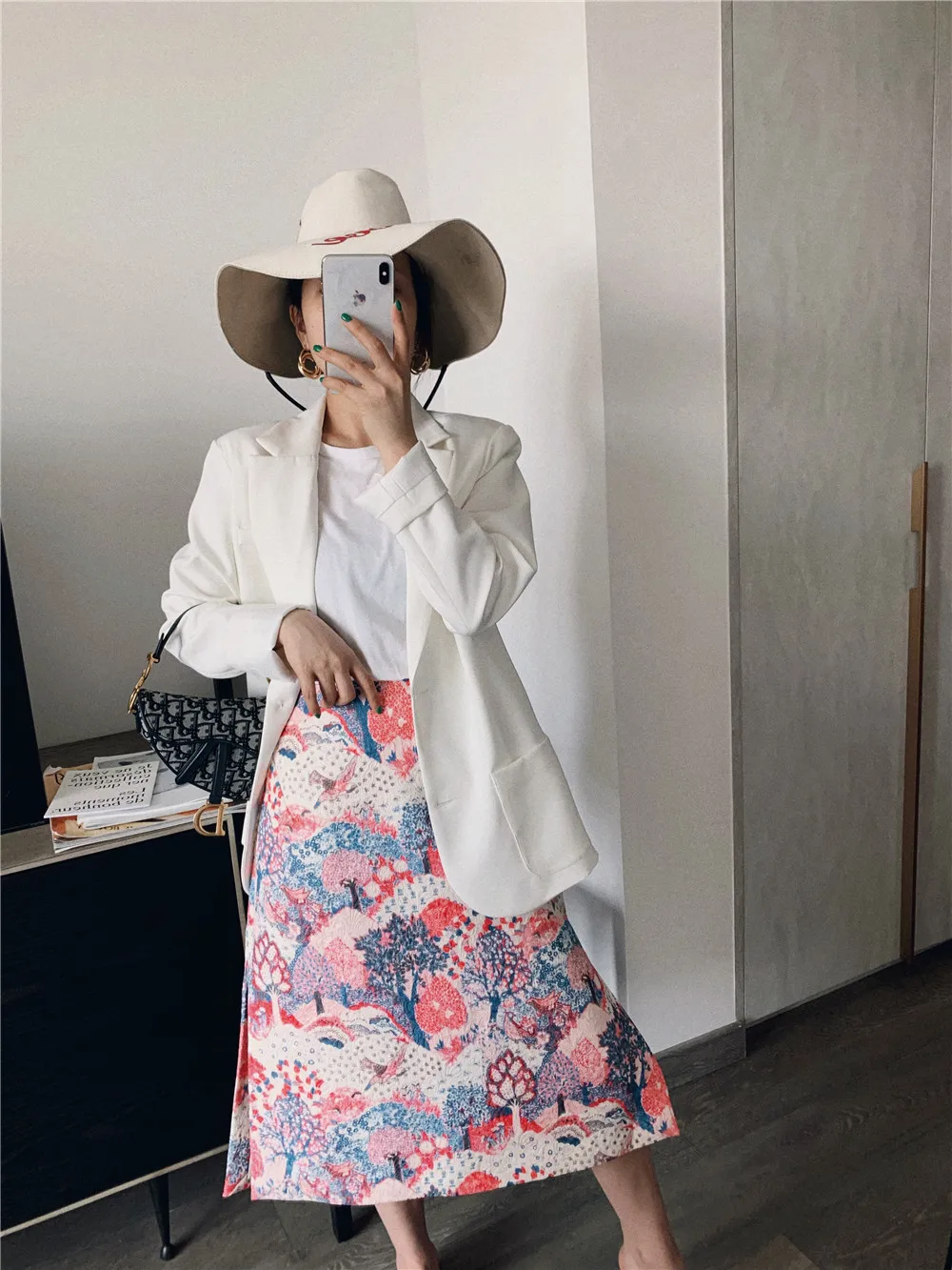 

GRUIICEEN 2019 high waist long maxi skirt spring new fahsion chic printed split skirts womens GY2018707