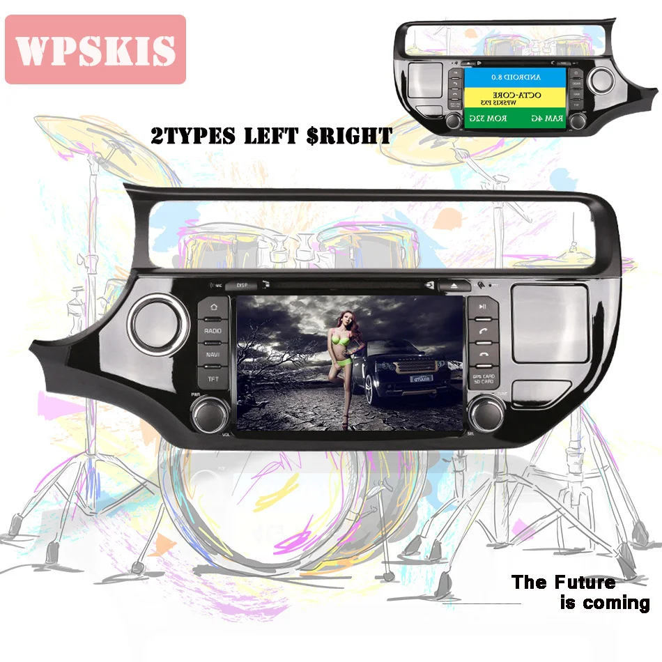 Excellent Android 9.0 RAM 4GB 2 DIN 1024*600 For KIA Rio K3 2015 2016 2017 2018 Car DVD Player Navigation GPS 3/4G Radio Tape Recorder 3