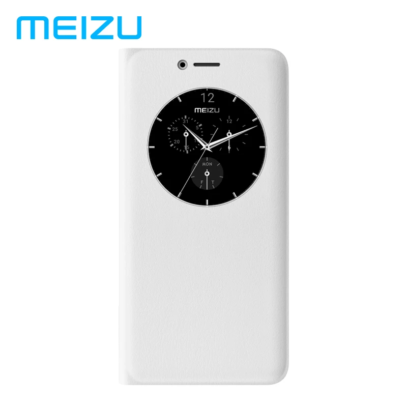 Original Meizu PU Leather Phone Flip Cases Cell Case Protective Cove Fitted Smart Fashion White For M6 Note | Мобильные телефоны и