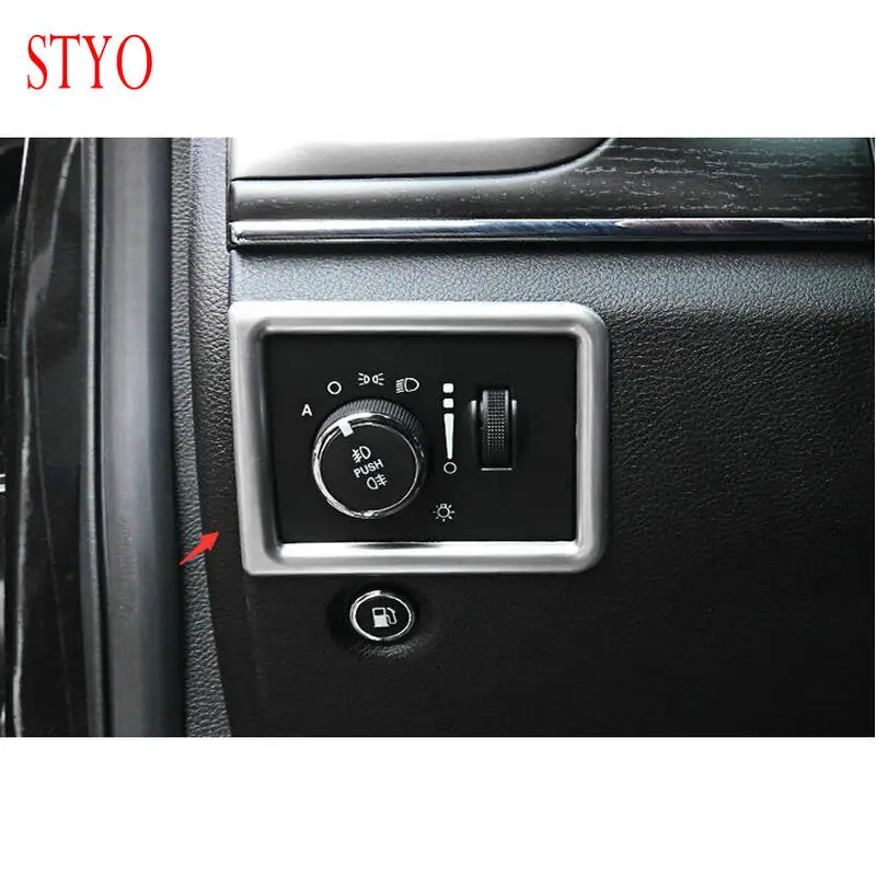 

STYO ABS Front Headlight Switch Frame Trim Cover For LHD Jeep Grand Cherokee 2014-2018 2015 2016 2017
