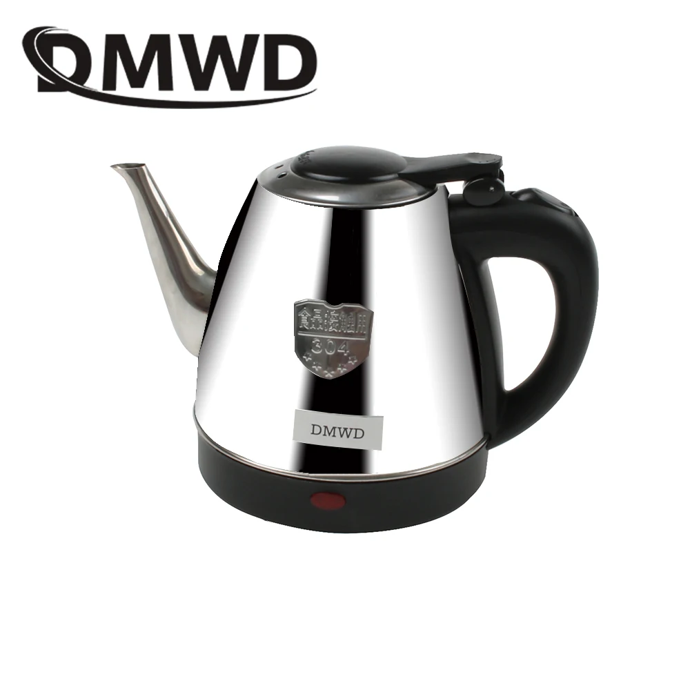 DMWD 1.2L MINI Electric Kettle Automatic Power Off Portable Boiling Pot Stainless Steel Instant