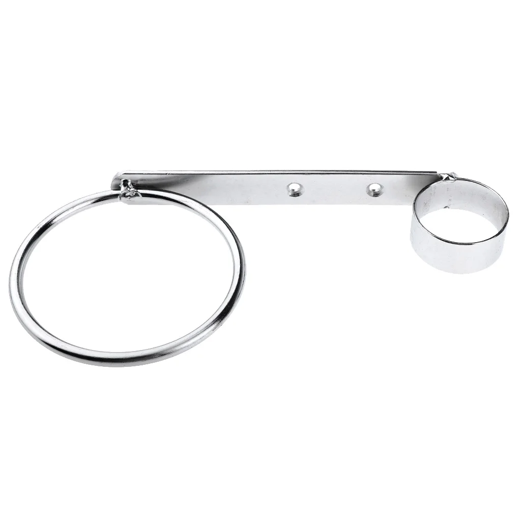 Bathroom Round Hair Dryer Holder Hair Care Tools Straighteners Iron Holder Wall Mount Chrome Finished Stainless Steel	