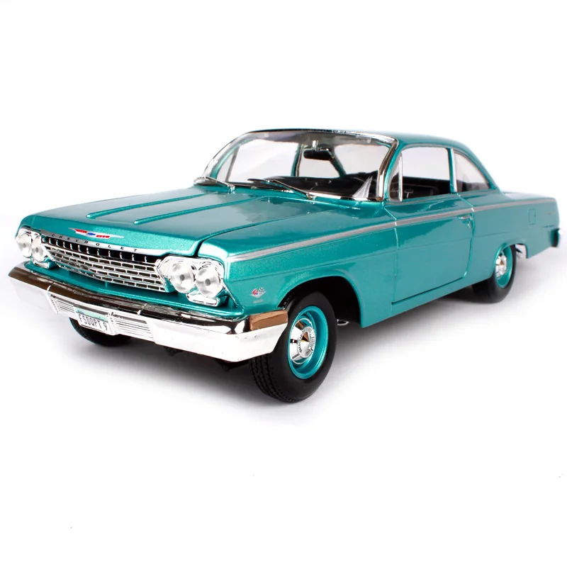 Maisto 1:18 1962 chevrolet bel air синий автомобиль литья под давлением 290*105*82 мм роскошные модели классических машин старый автомобиль игрушка Коллекционирование для мужчин 31641