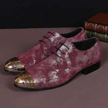 2016 Fashion Echtes Leder Schuhe Männer Oxfords Casual Männer Spitzen-up Business-schuhe Red Partei Kleid Schuhe Herren Wohnungen große Größe