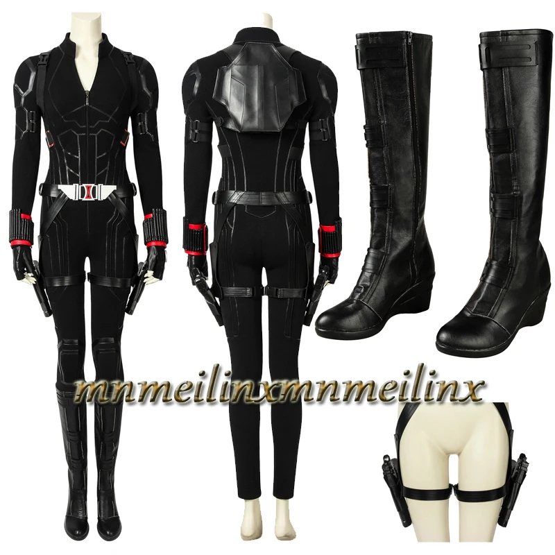 

Black Widow Avengers 4 Endgame Natasa Cosplay Costume Black Widow Suit Superhero Jumpsuit Customize Boots Accessories Halloween