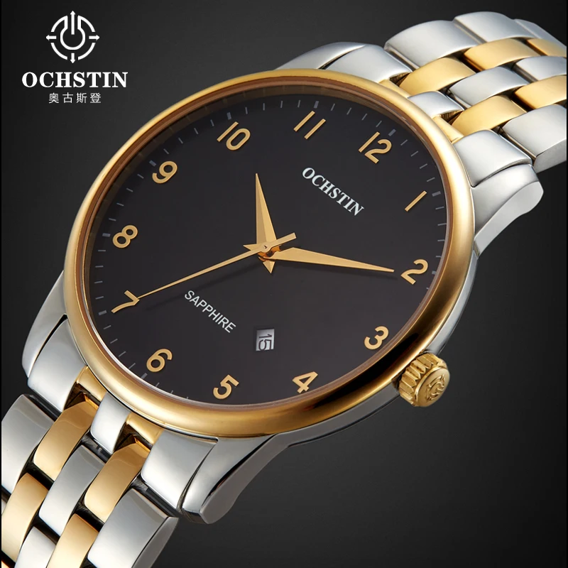 Luxury Real Brand Ochstin Business Watches Men 2016 Fashion Auto Date Quartz Watch Casual Wristwatch Relogio