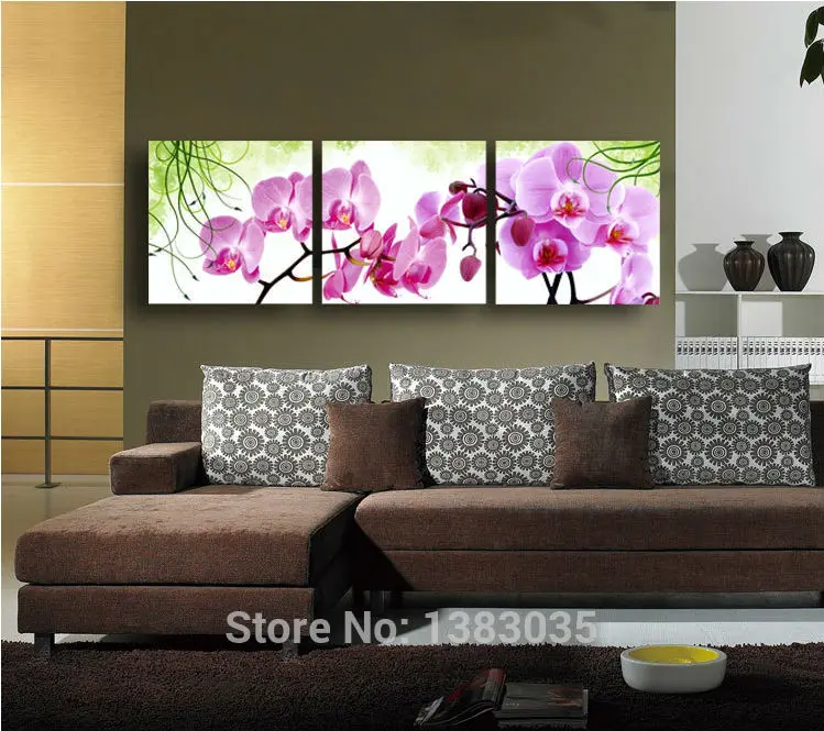 3 Piece Orchard Flower Display Oil Painting On Canvas Print Home Decoration